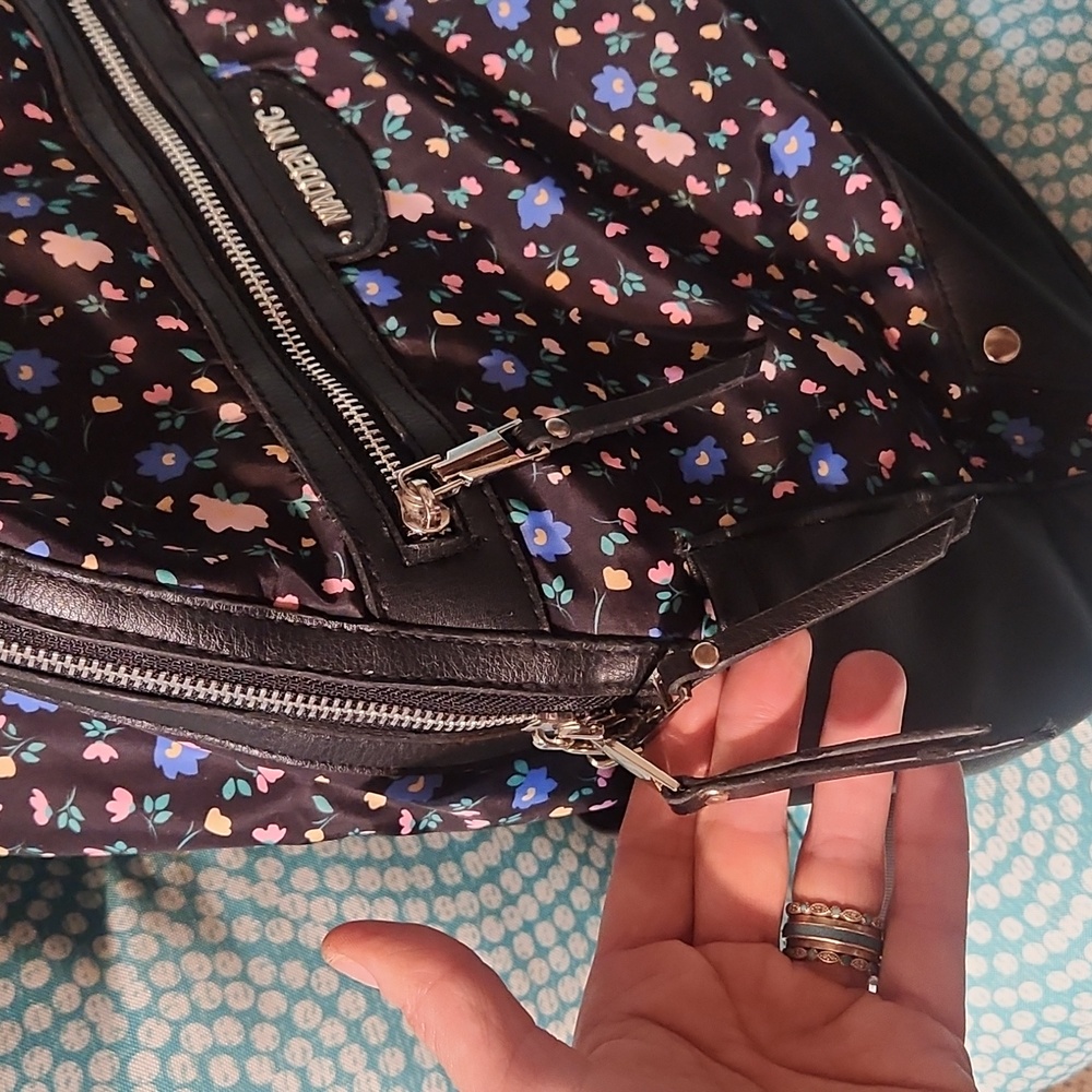 Floral Black Backpack By Brand Madden NYC - Picture 10 of 11